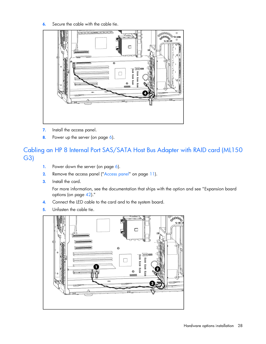 HP Security Camera ML100 manual Hardware options installation 