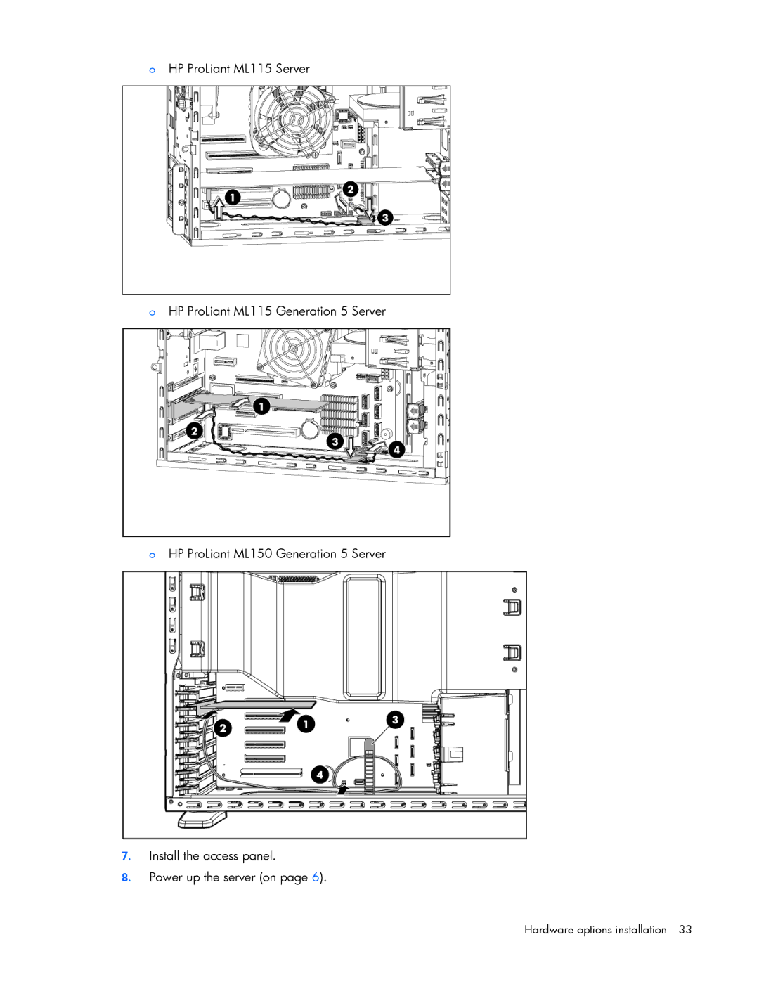 HP Security Camera ML100 manual Hardware options installation 