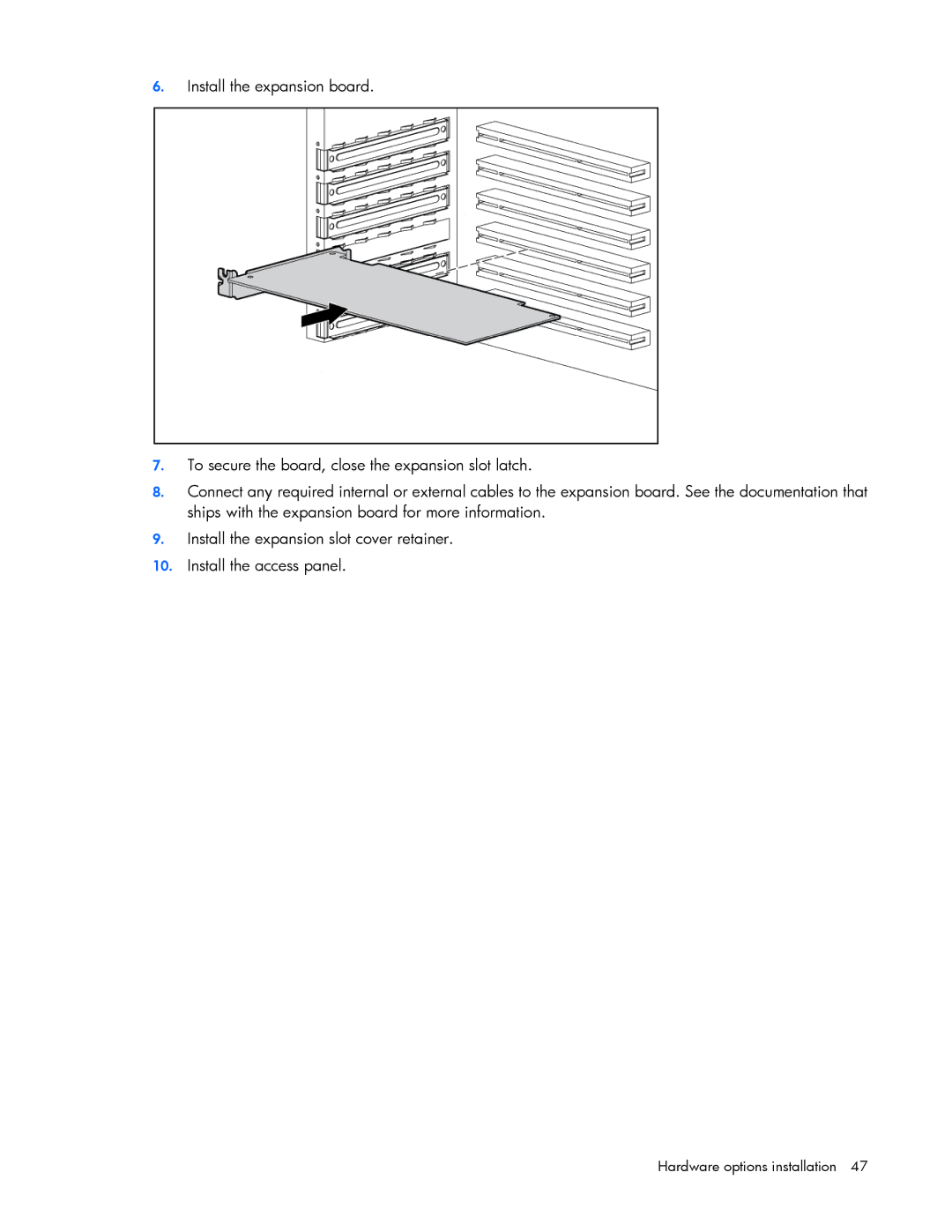 HP Security Camera ML100 manual Hardware options installation 