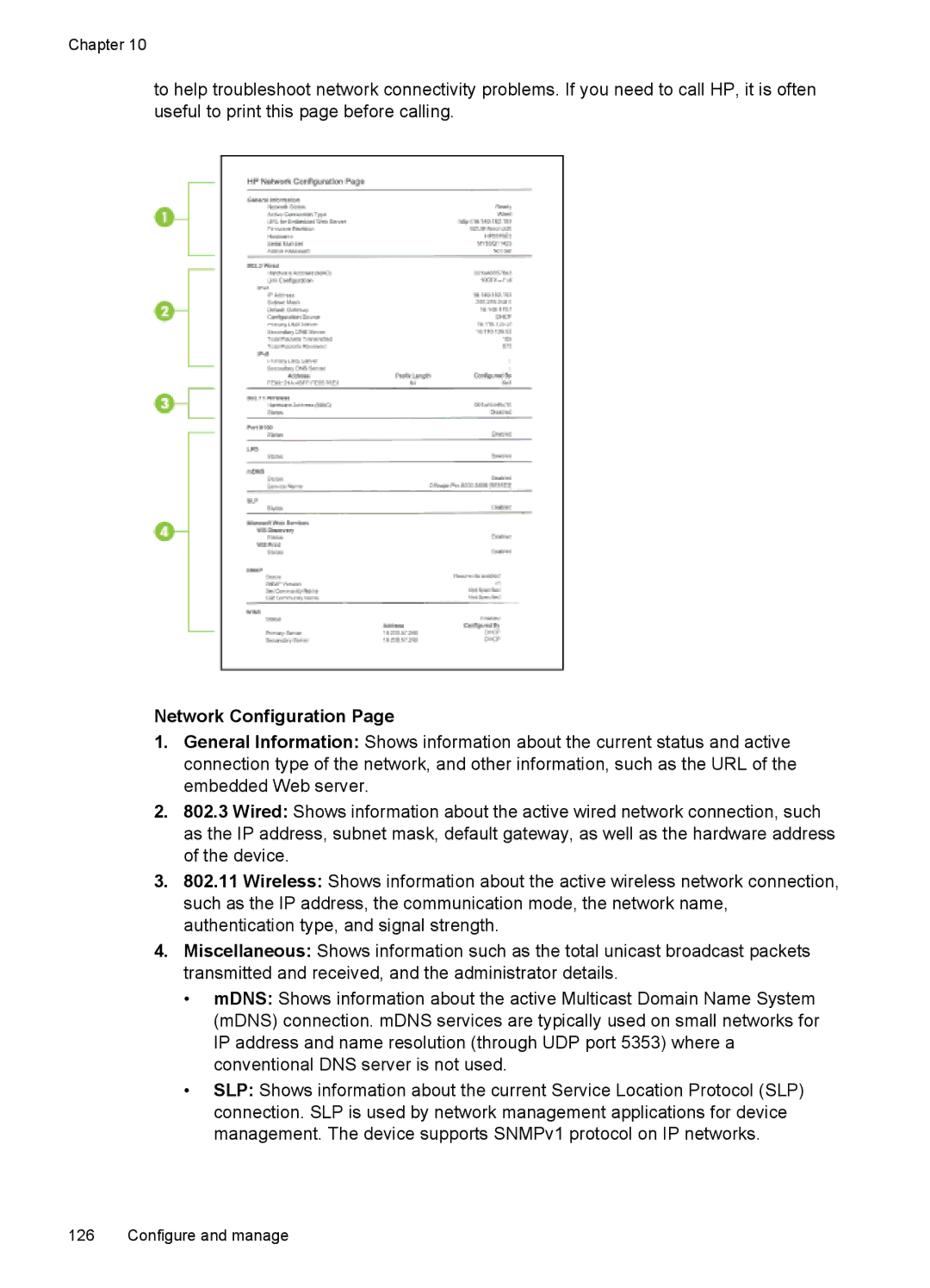 HP Pro 8500 CB025A#B1H, Pro 8500 8500, Sender Flow 8500 L2719ABGJ manual Network Configuration 