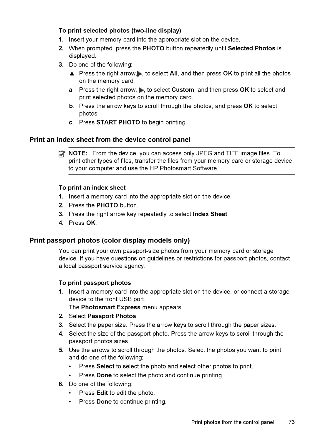 HP Sender Flow 8500 L2719ABGJ, Pro 8500 8500, Pro 8500 CB025A#B1H manual Print an index sheet from the device control panel 