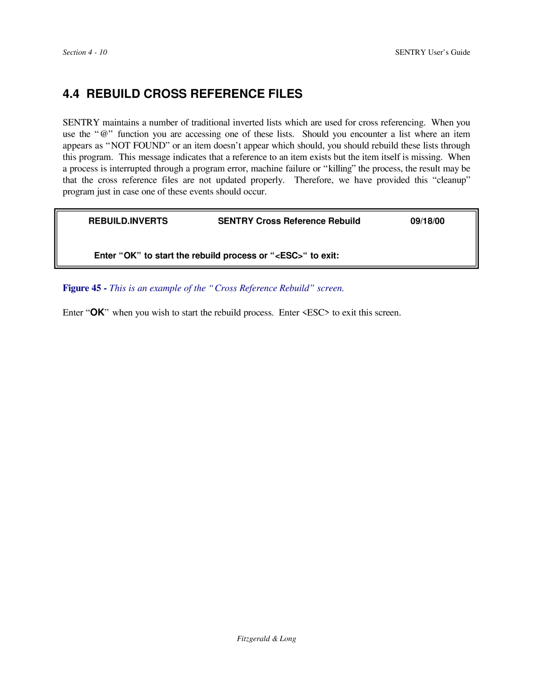 HP Sentry manual Rebuild Cross Reference Files, Rebuild.Inverts 