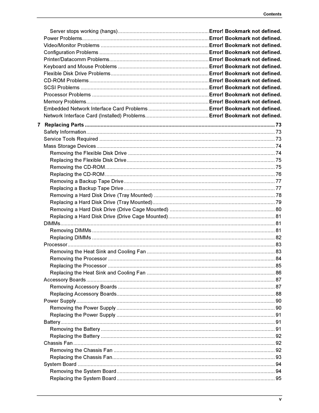 HP Server tc2110 manual Server stops working hangs 