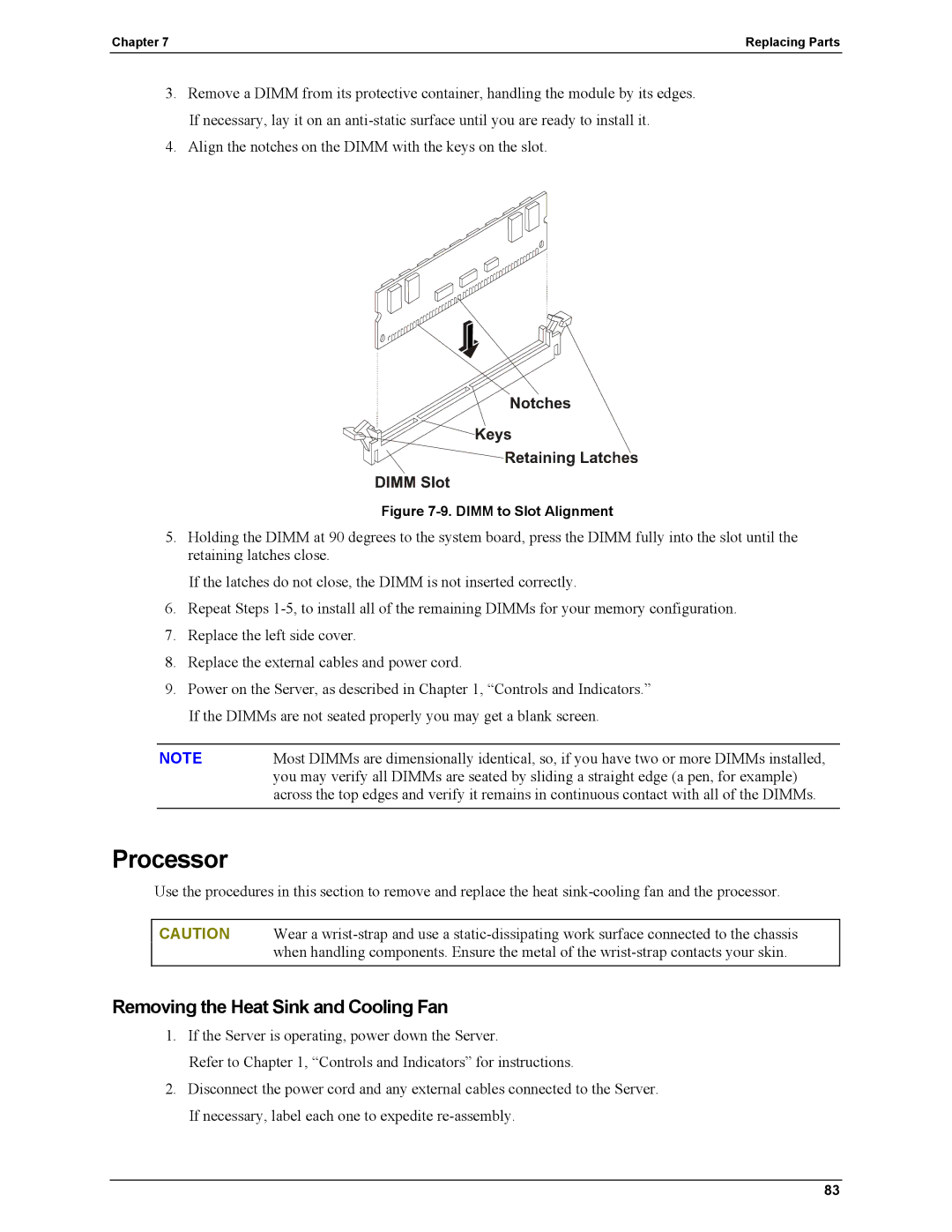 HP Server tc2110 manual Dimm to Slot Alignment 