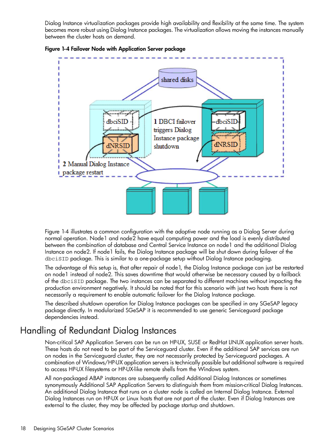 HP Serviceguard Extension for SAP (SGeSAP) manual Handling of Redundant Dialog Instances 