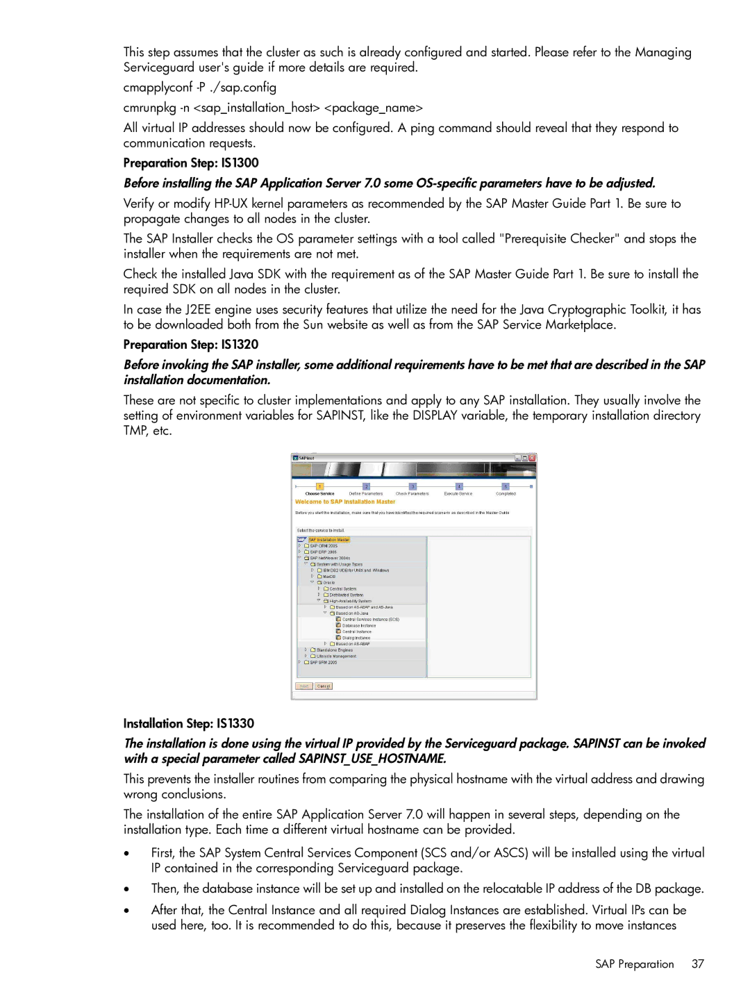 HP Serviceguard Extension for SAP (SGeSAP) manual 