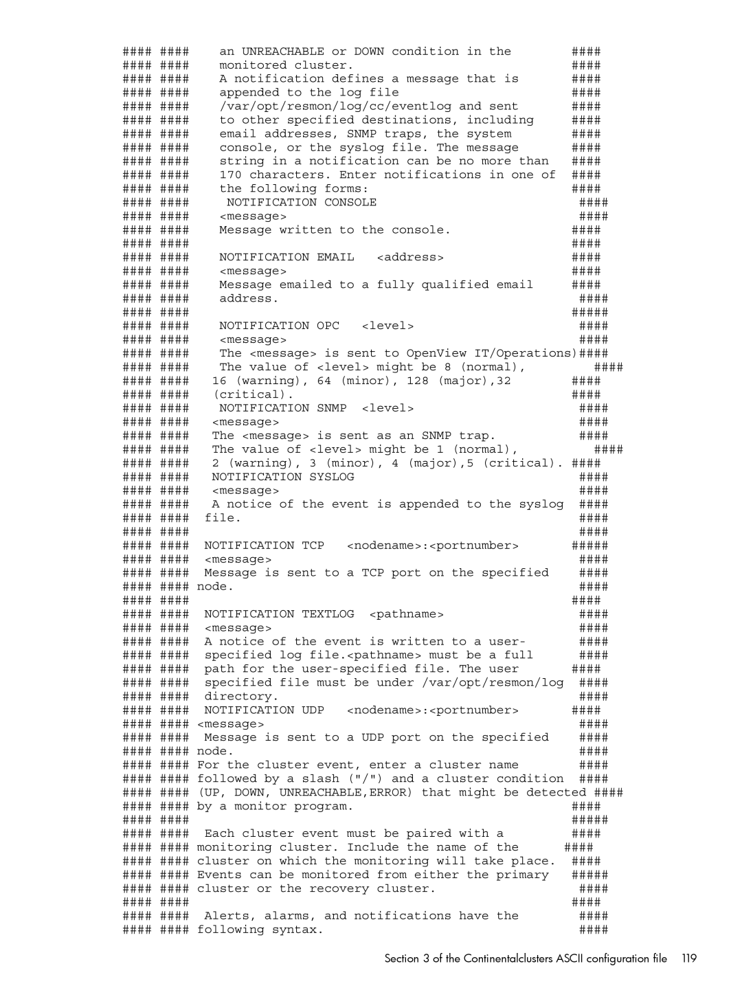 HP Serviceguard Metrocluster manual Notification Console 