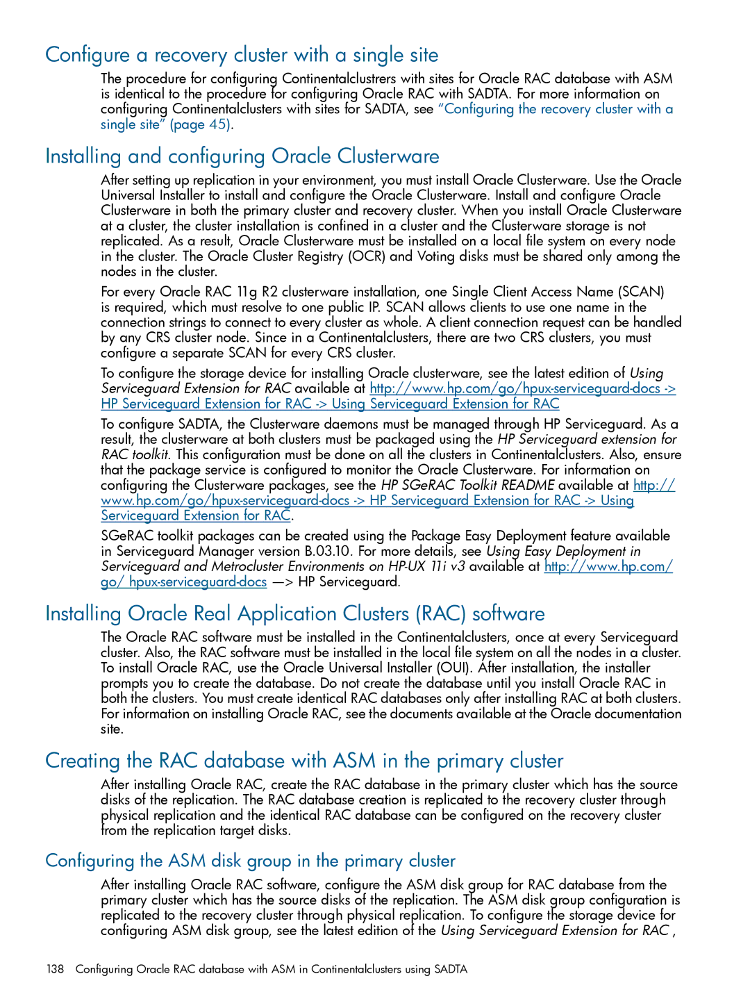 HP Serviceguard Metrocluster manual Configure a recovery cluster with a single site 