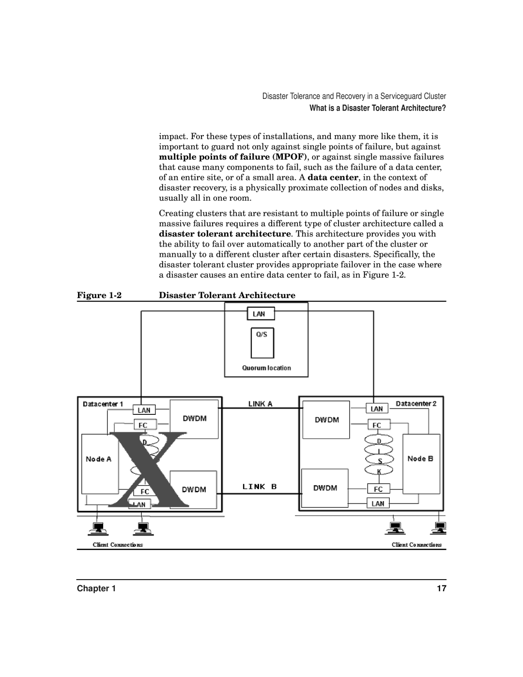 HP serviceguard t2808-90006 manual Disaster Tolerant Architecture 