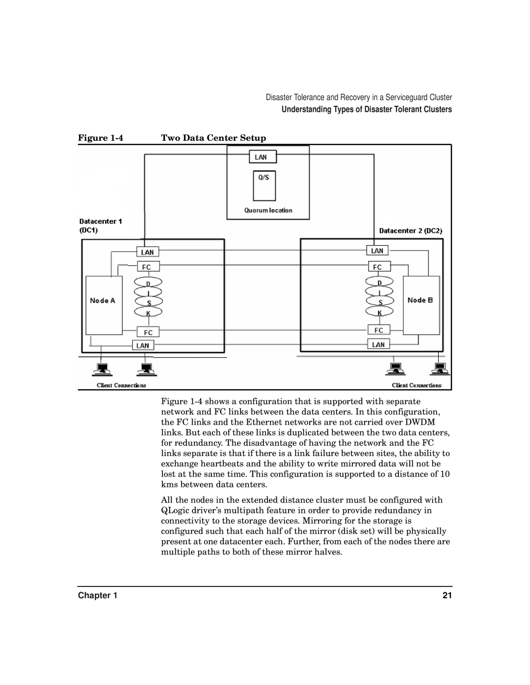 HP serviceguard t2808-90006 manual Two Data Center Setup 