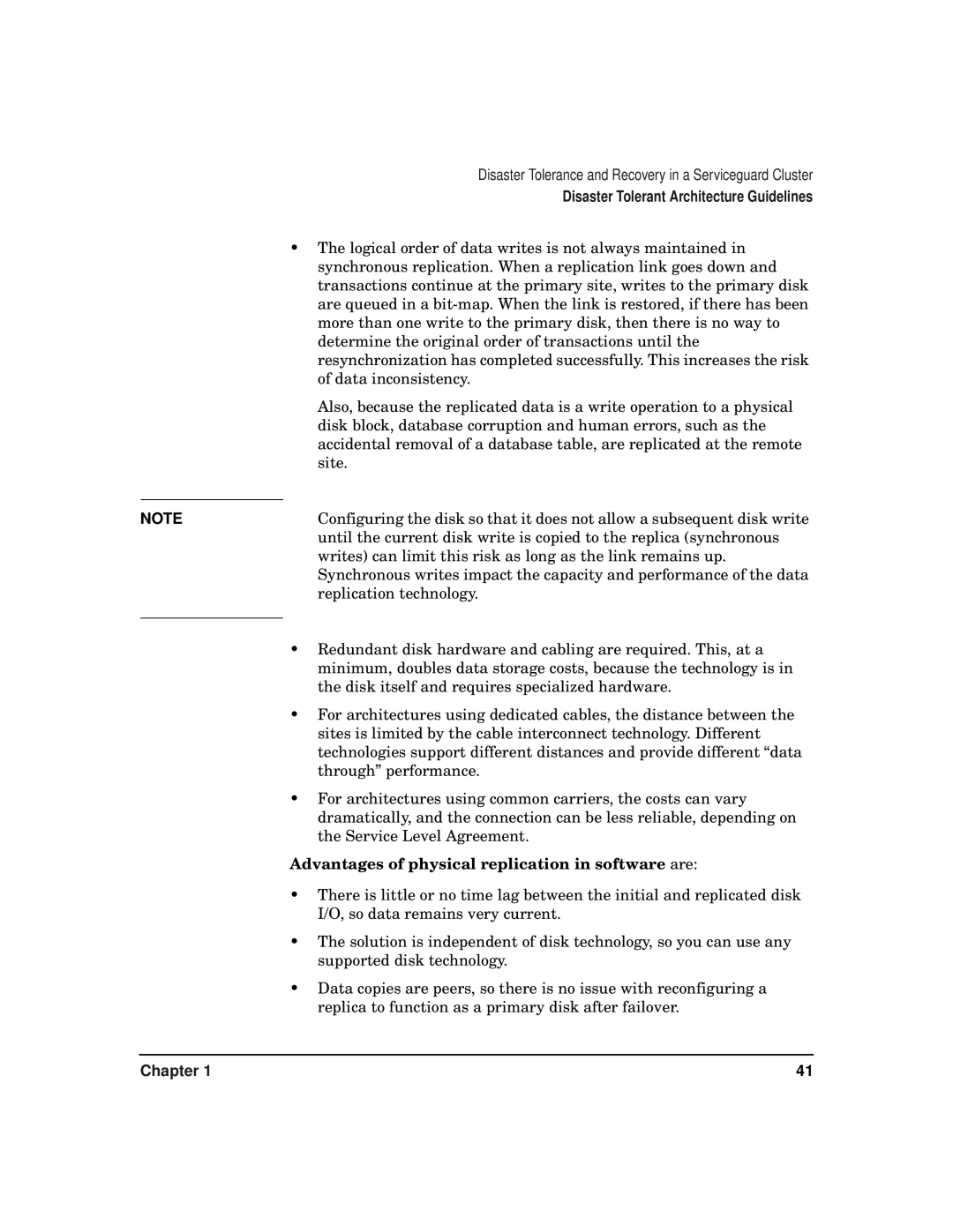 HP serviceguard t2808-90006 manual Advantages of physical replication in software are 