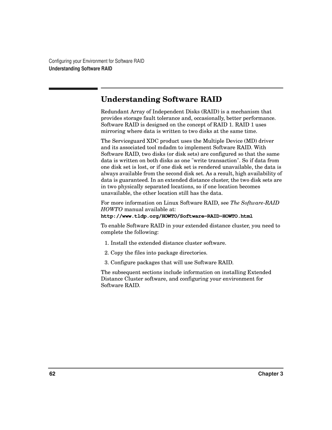 HP serviceguard t2808-90006 manual Understanding Software RAID 