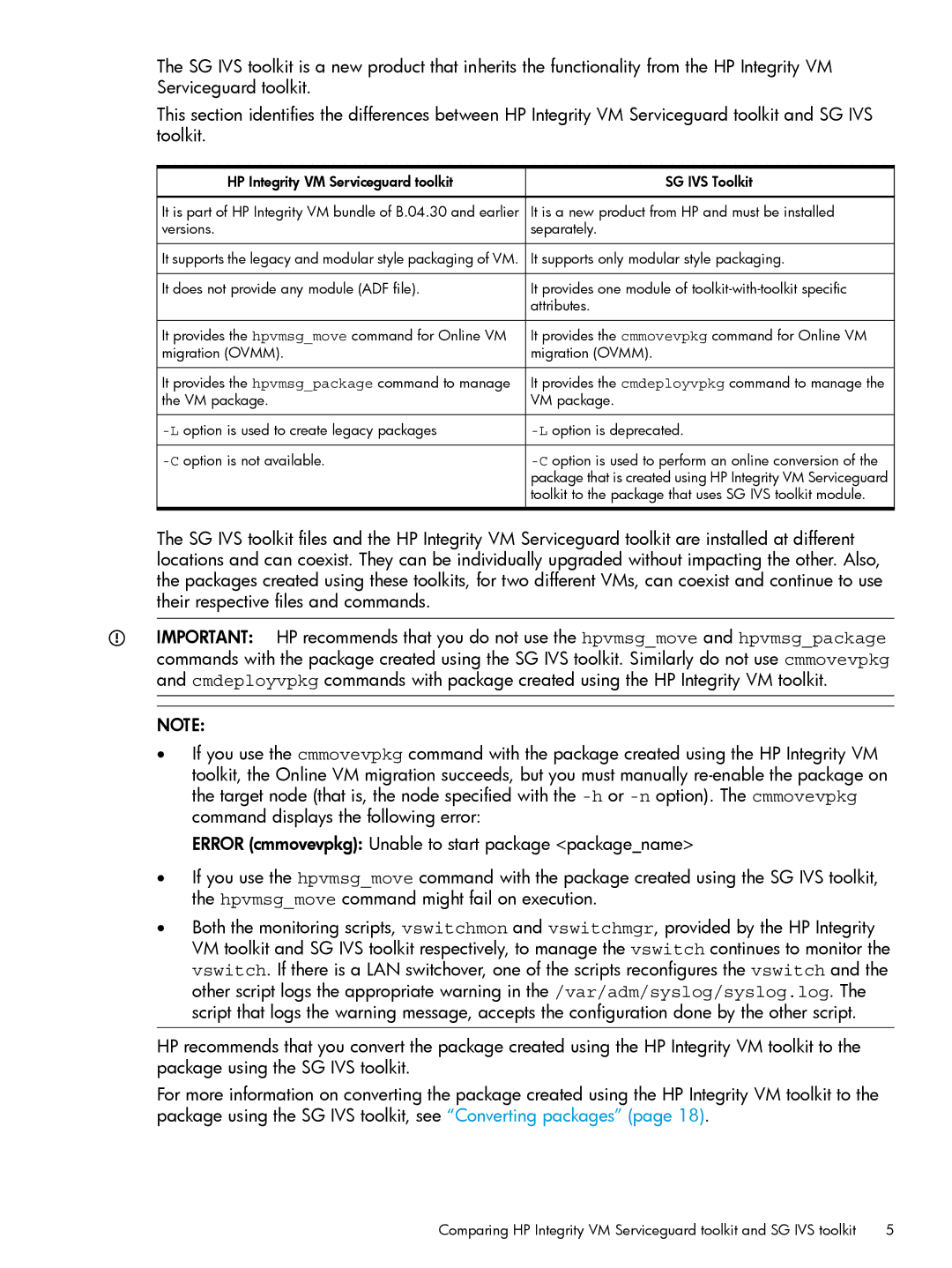 HP Serviceguard Toolkit for Integrity Virtual Servers manual HP Integrity VM Serviceguard toolkit 