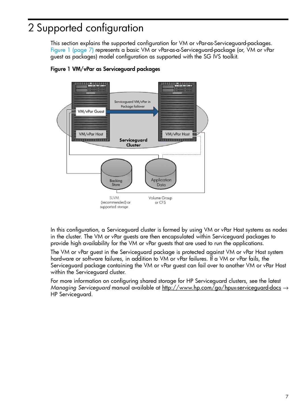 HP Serviceguard Toolkit for Integrity Virtual Servers manual Supported configuration, VM/vPar as Serviceguard packages 