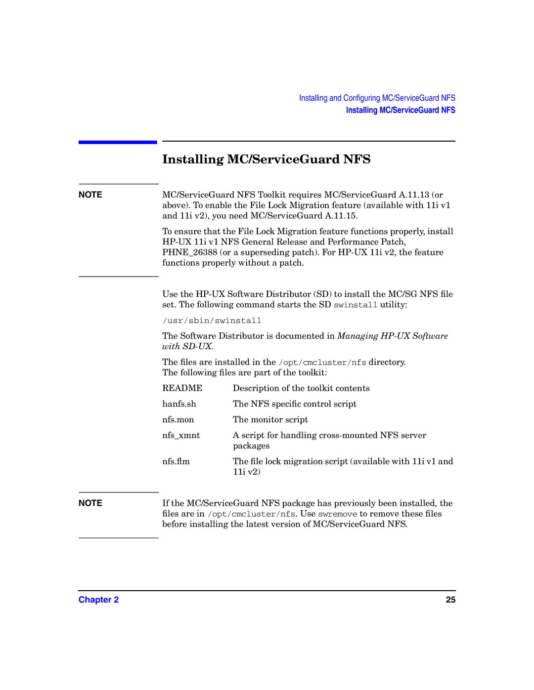 HP Serviceguard Toolkit for NFS manual Installing MC/ServiceGuard NFS, Readme 