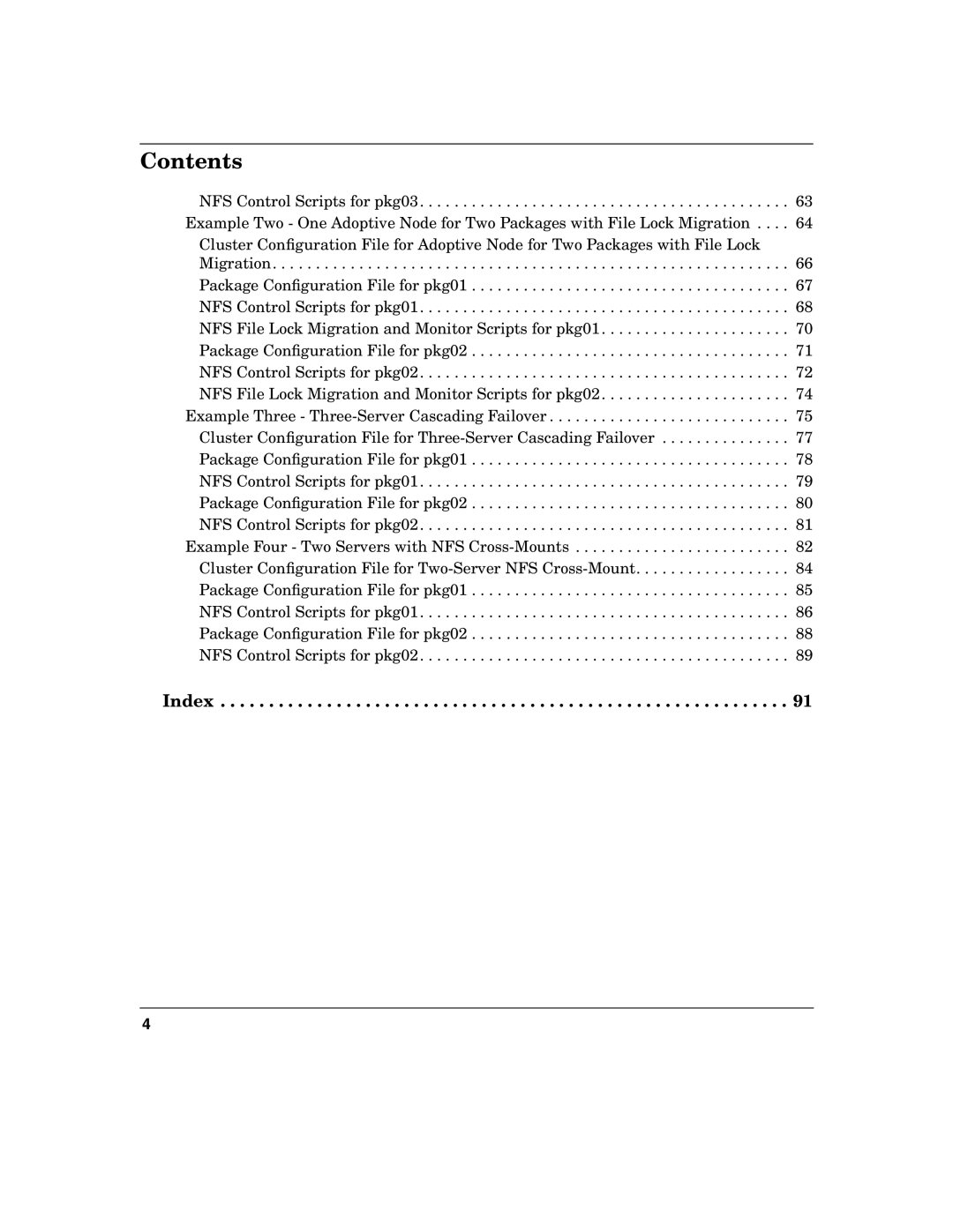 HP Serviceguard Toolkit for NFS manual Index 