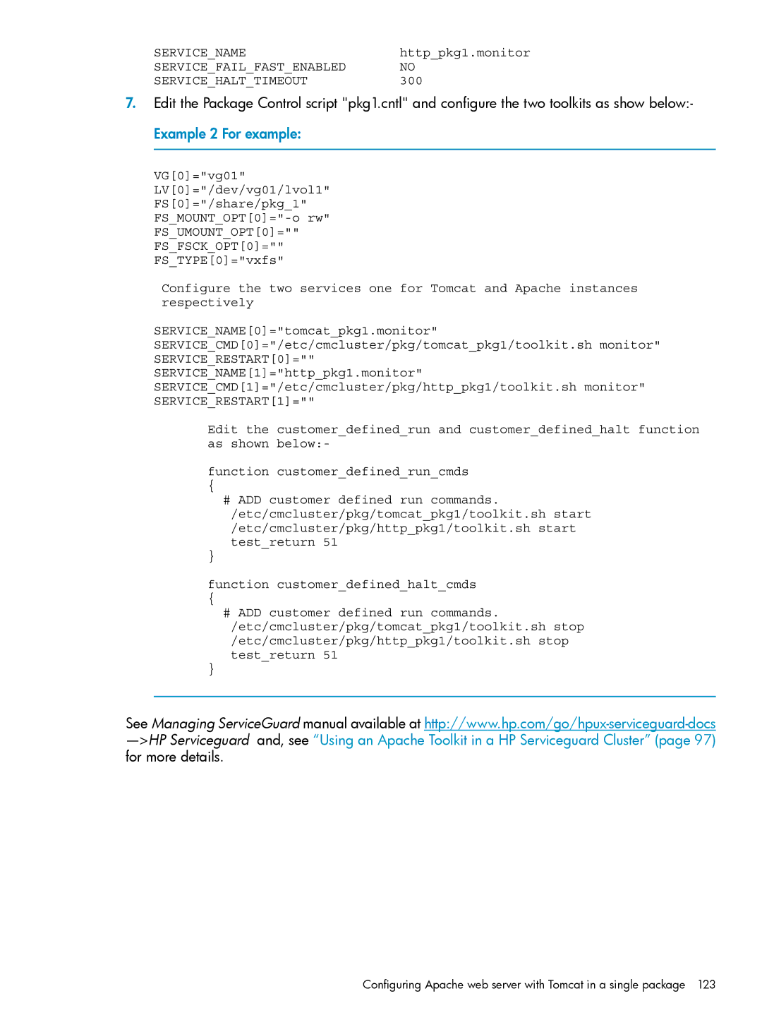 HP Serviceguard Toolkit for Oracle Data Guard manual FSUMOUNTOPT0= FSFSCKOPT0= 