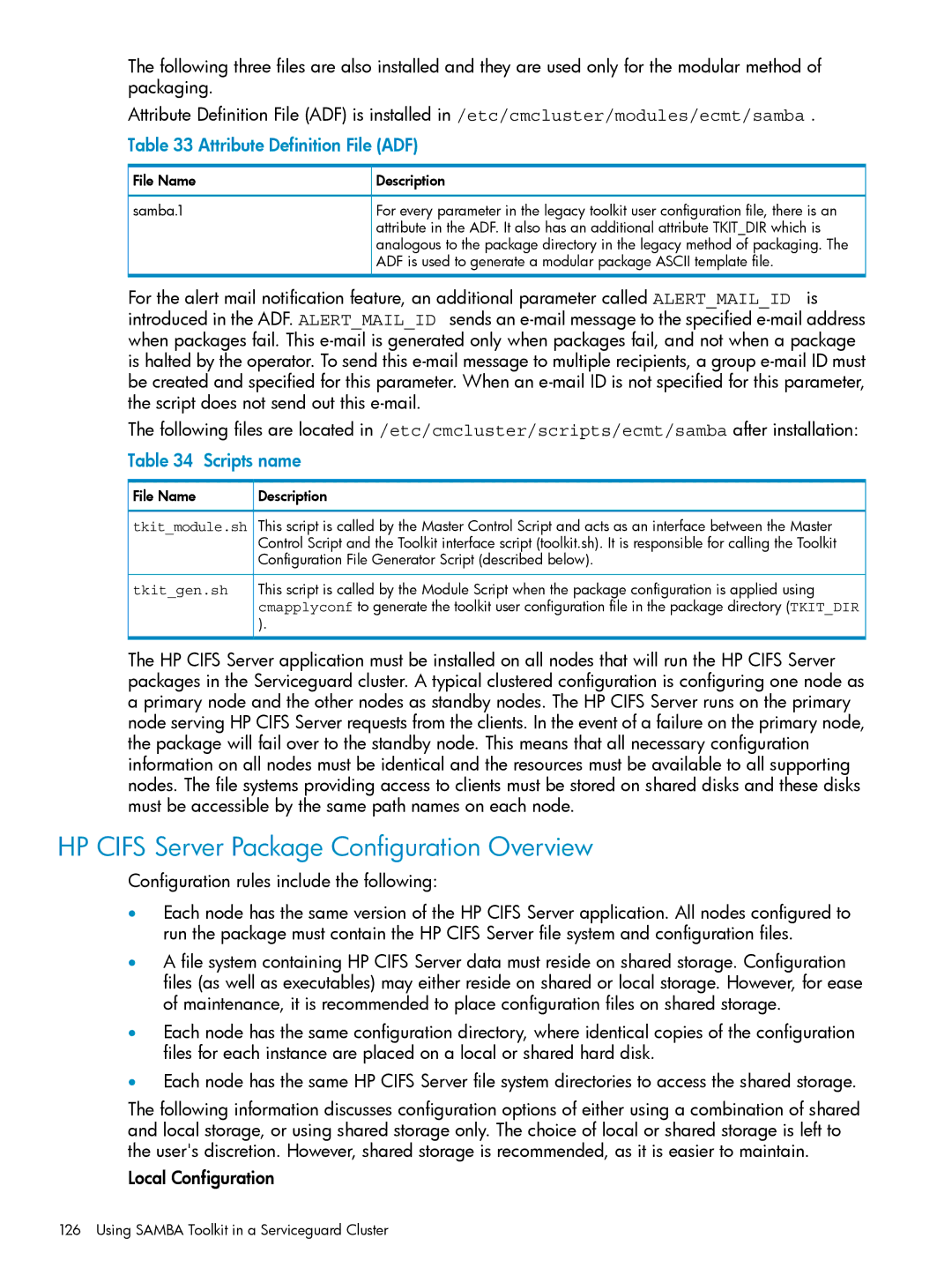 HP Serviceguard Toolkit for Oracle Data Guard HP Cifs Server Package Configuration Overview, Attribute Definition File ADF 