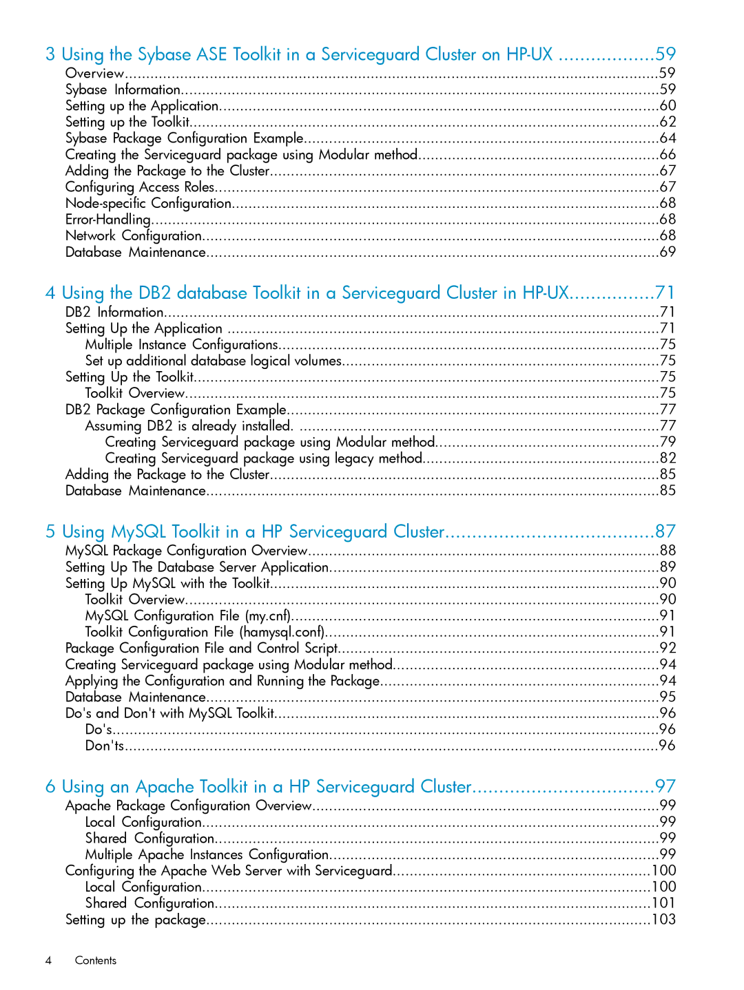 HP Serviceguard Toolkit for Oracle Data Guard manual Using MySQL Toolkit in a HP Serviceguard Cluster 