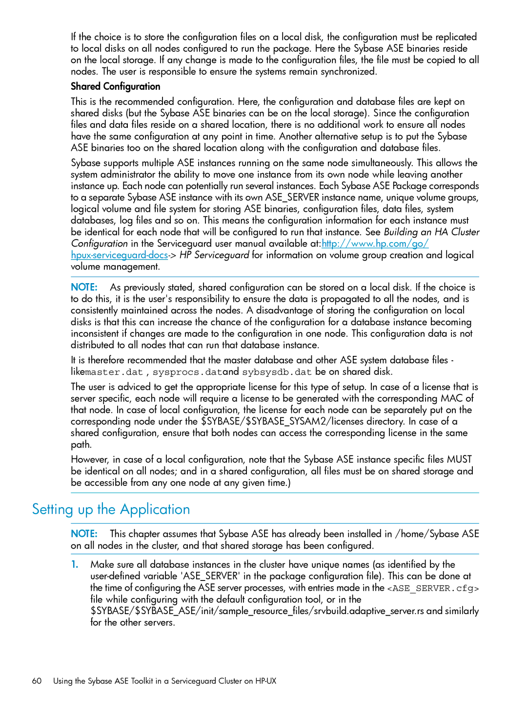 HP Serviceguard Toolkit for Oracle Data Guard manual Setting up the Application 