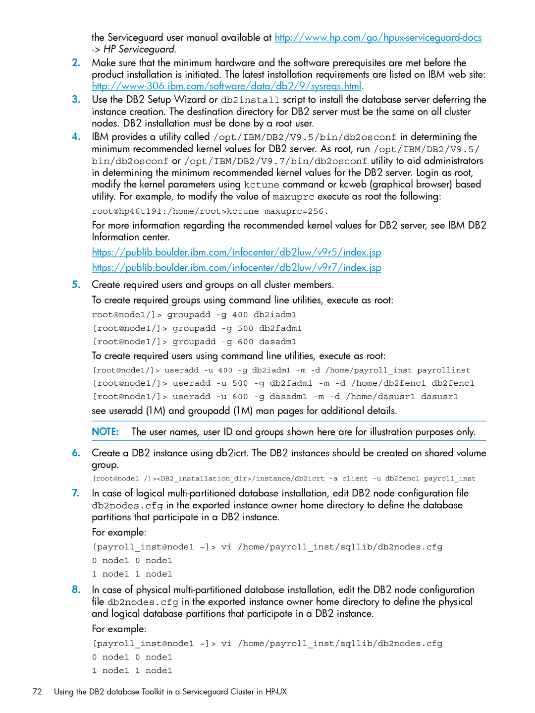 HP Serviceguard Toolkit for Oracle Data Guard manual Root@hp46t191/home/rootkctune maxuprc=256 