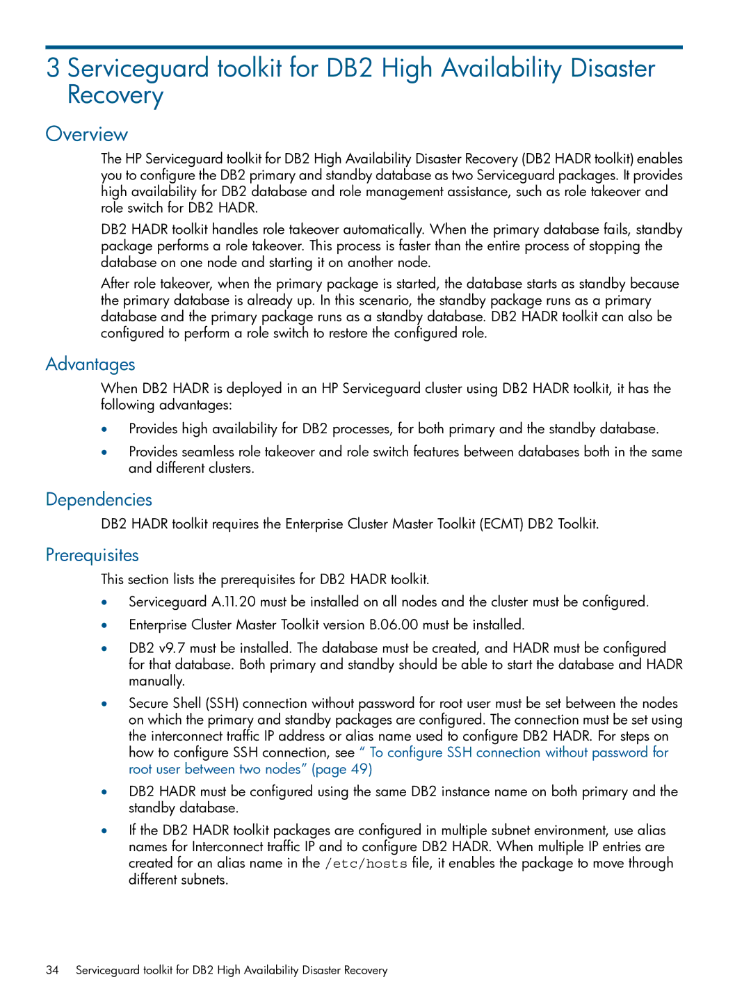 HP Serviceguard Toolkits for Database Replication Solutions manual Overview, Prerequisites 