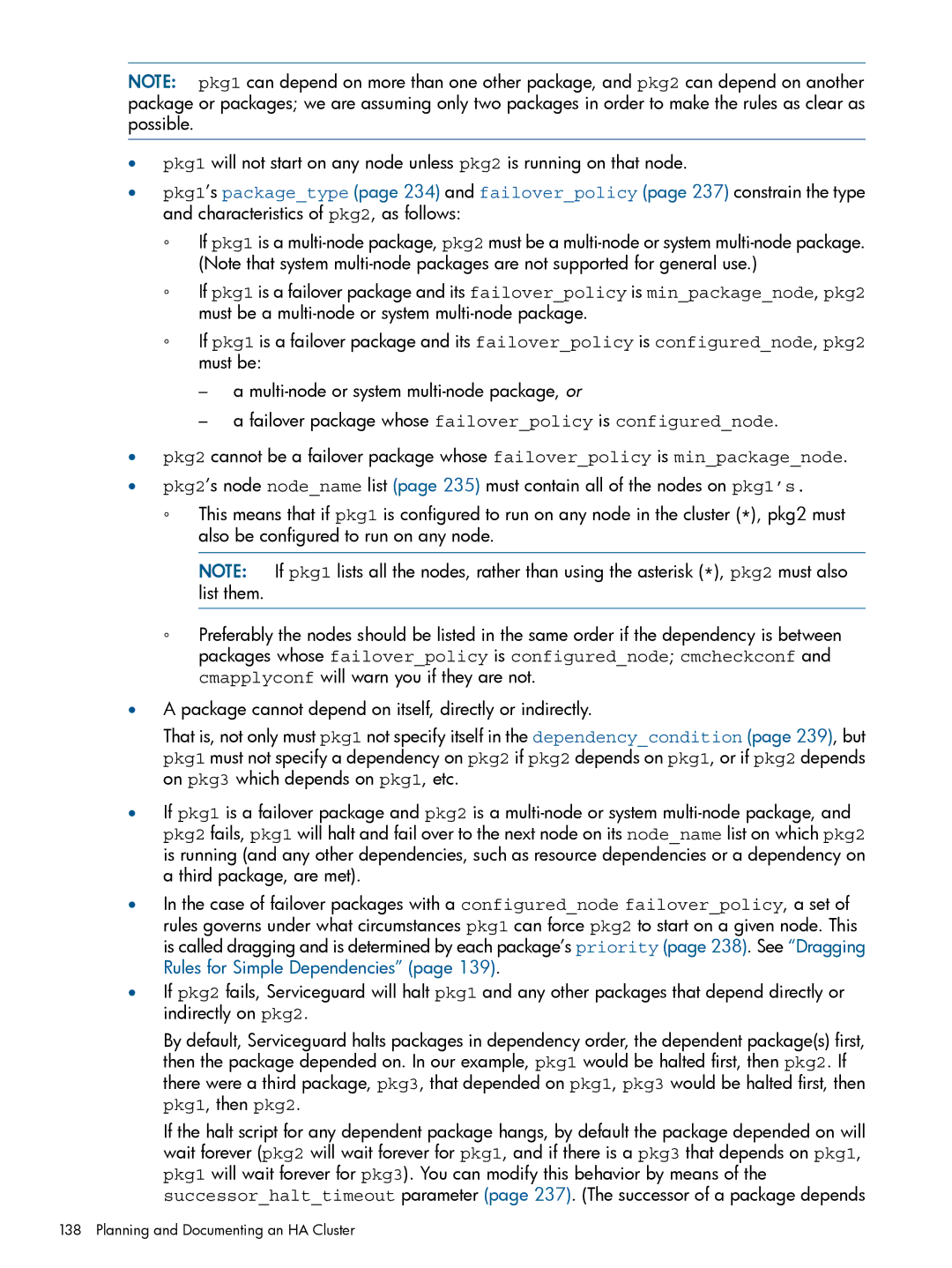 HP Serviceguard manual Planning and Documenting an HA Cluster 