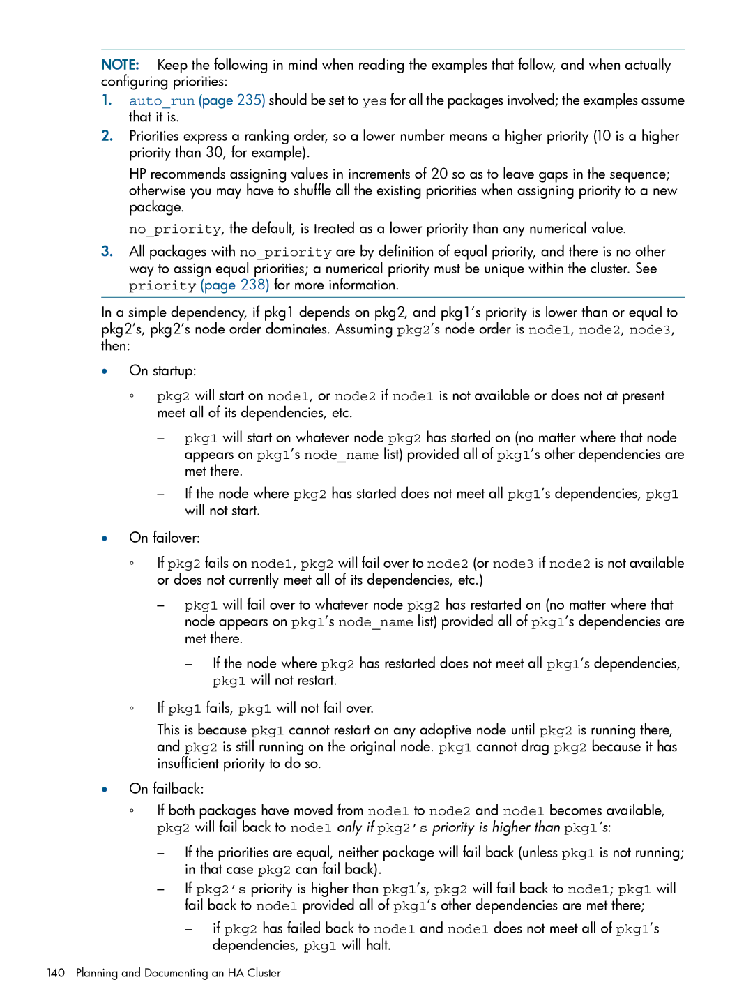 HP Serviceguard manual Planning and Documenting an HA Cluster 