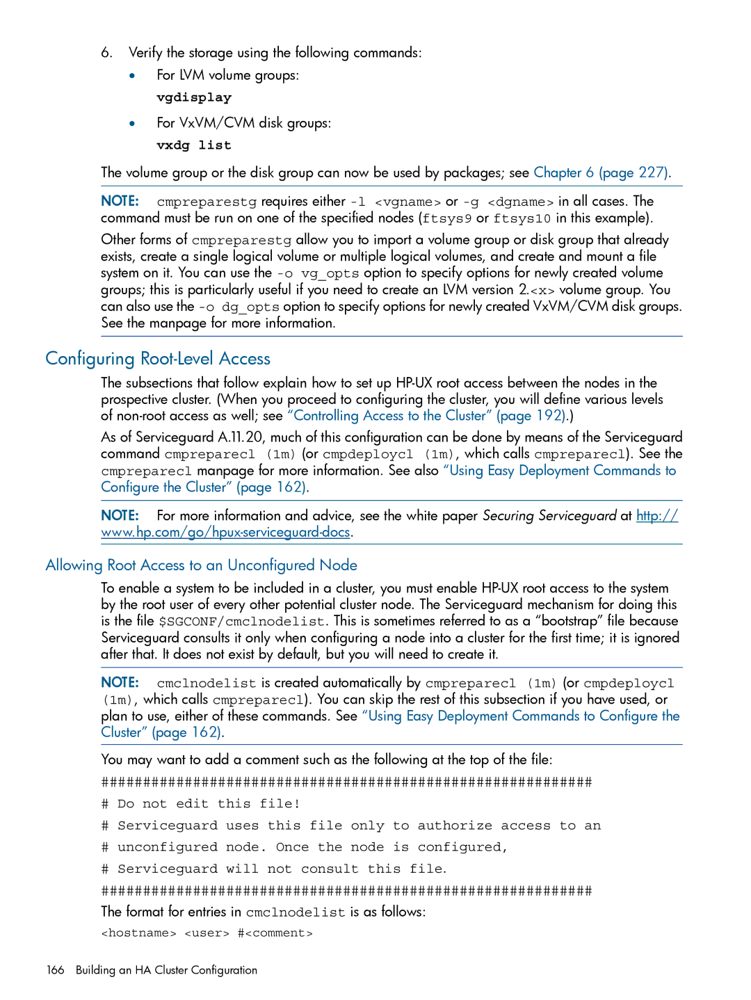 HP Serviceguard manual Configuring Root-Level Access, Allowing Root Access to an Unconfigured Node 