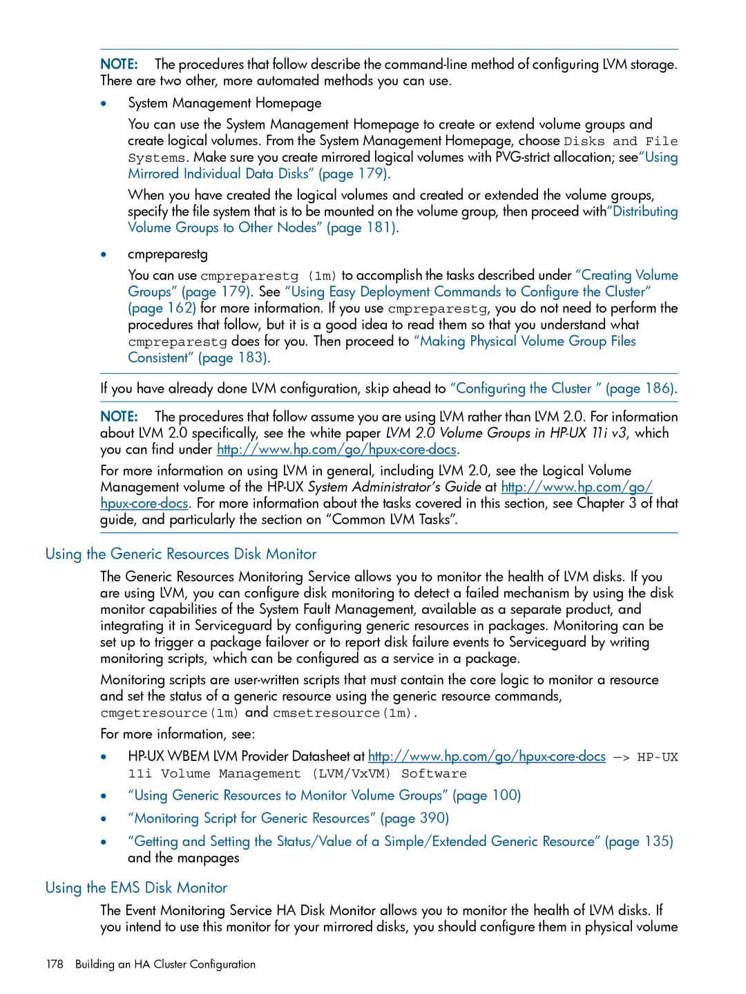 HP Serviceguard manual Using the Generic Resources Disk Monitor, Using the EMS Disk Monitor 