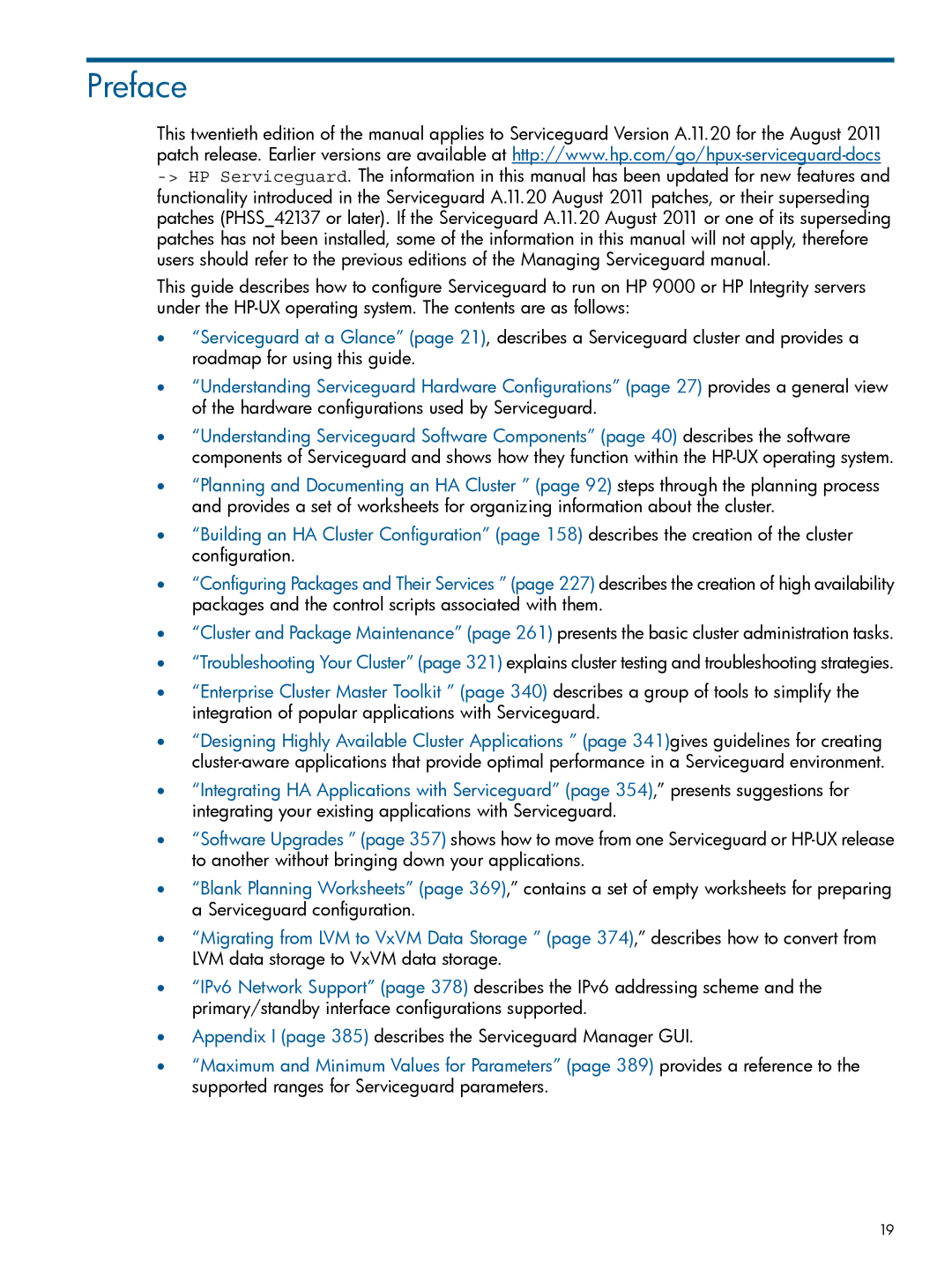 HP Serviceguard manual Preface 
