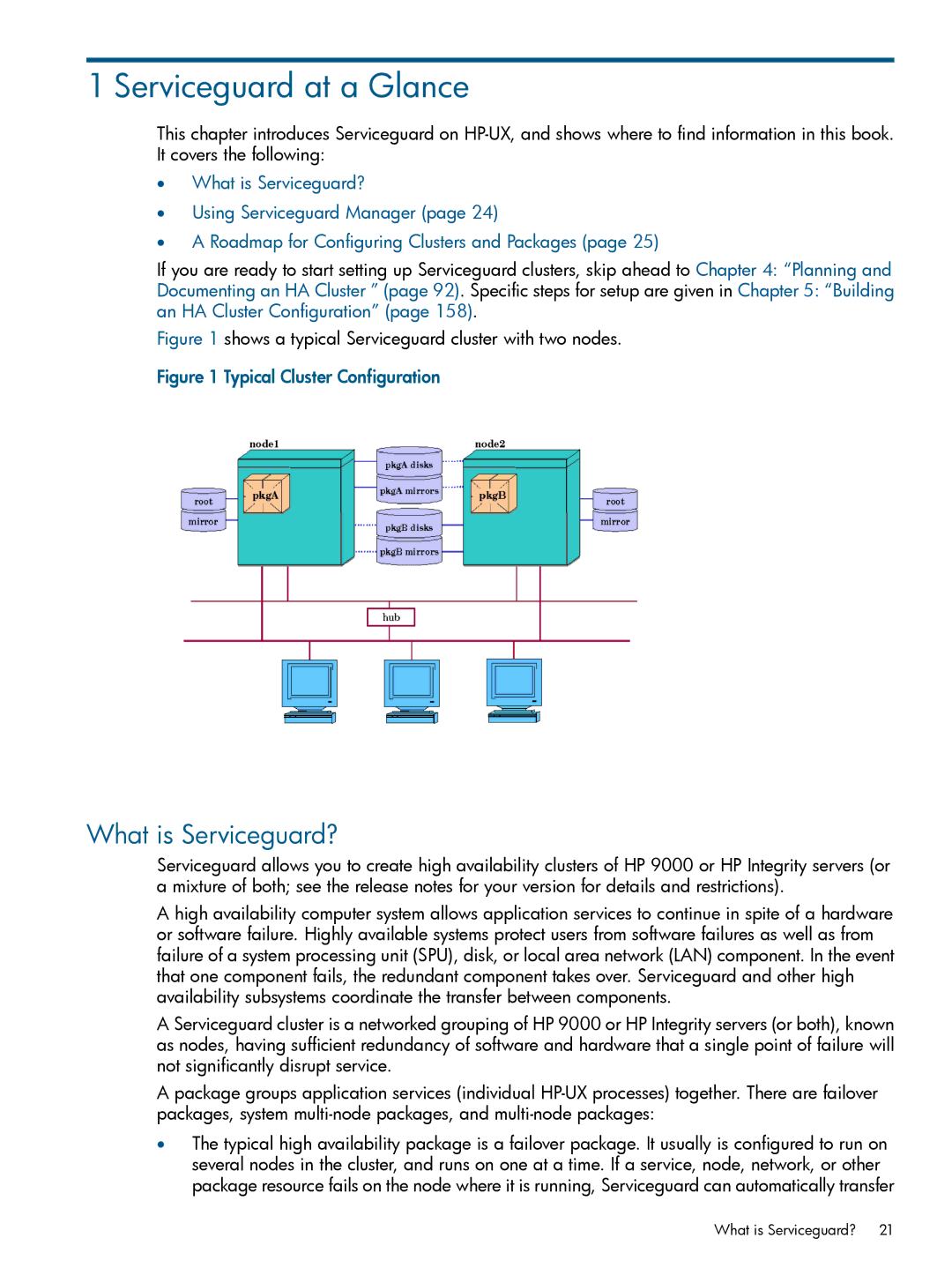 HP manual Serviceguard at a Glance, What is Serviceguard? 