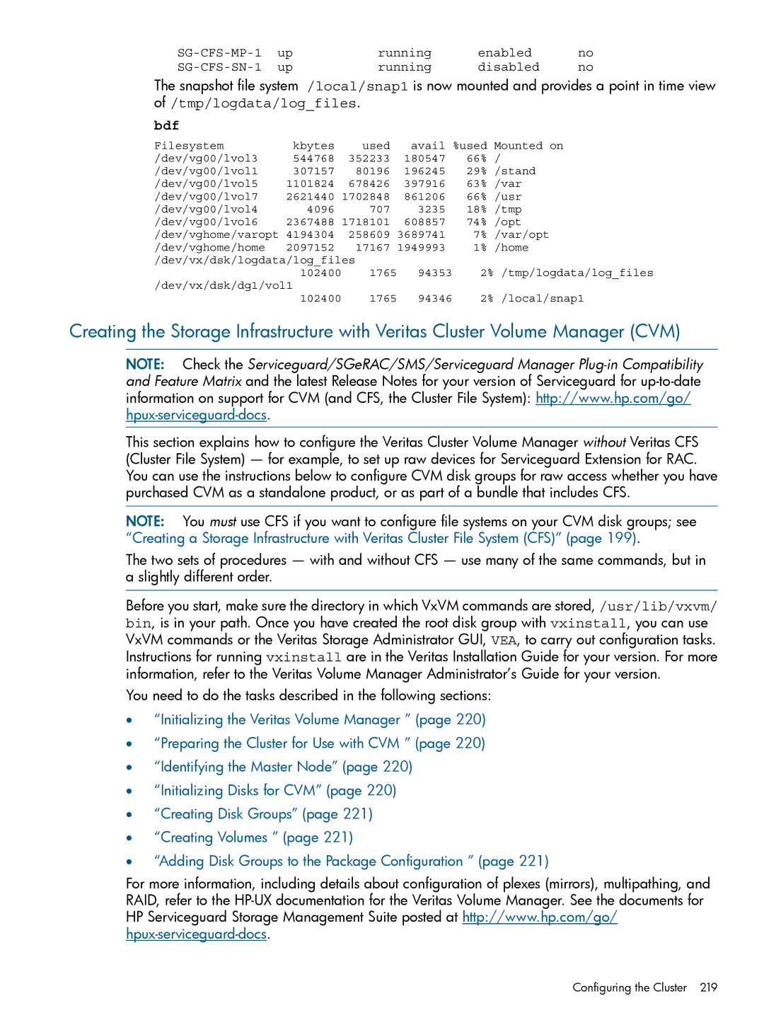 HP Serviceguard manual You need to do the tasks described in the following sections 