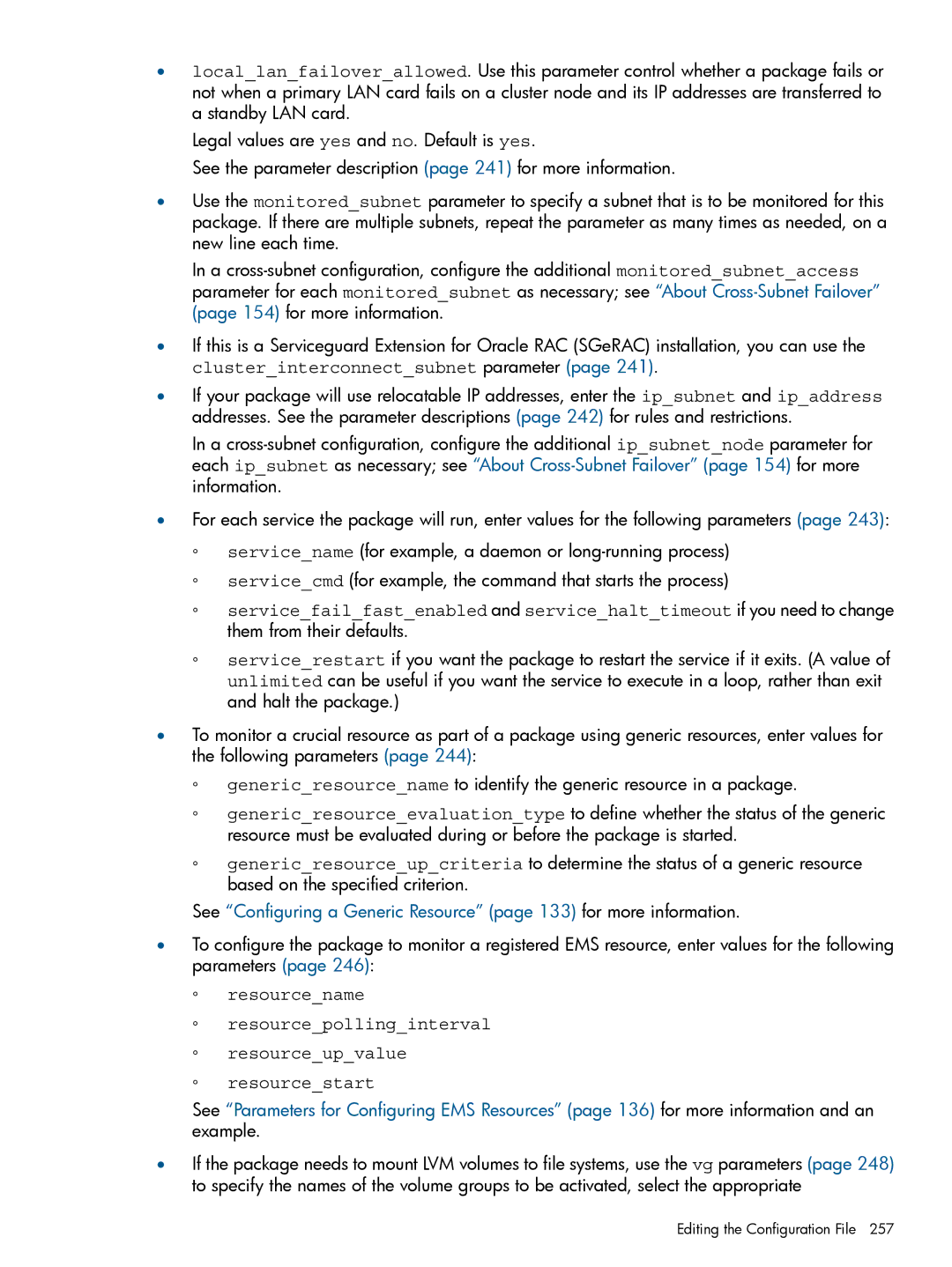 HP Serviceguard manual Editing the Configuration File 