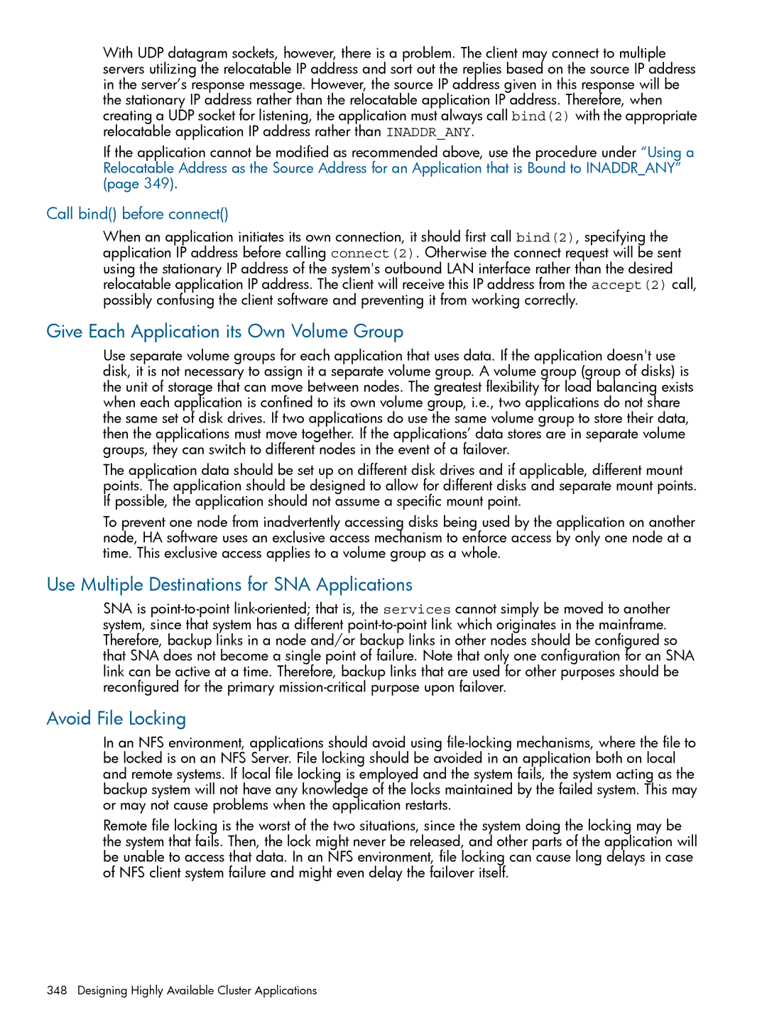 HP Serviceguard manual Give Each Application its Own Volume Group, Use Multiple Destinations for SNA Applications 