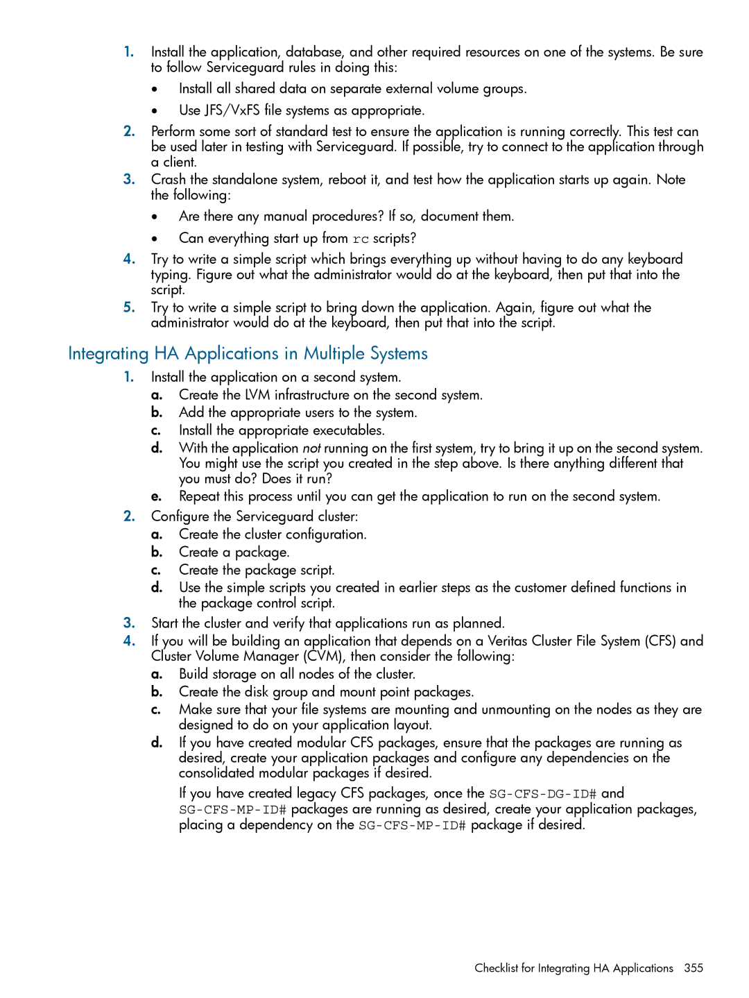 HP Serviceguard manual Integrating HA Applications in Multiple Systems 