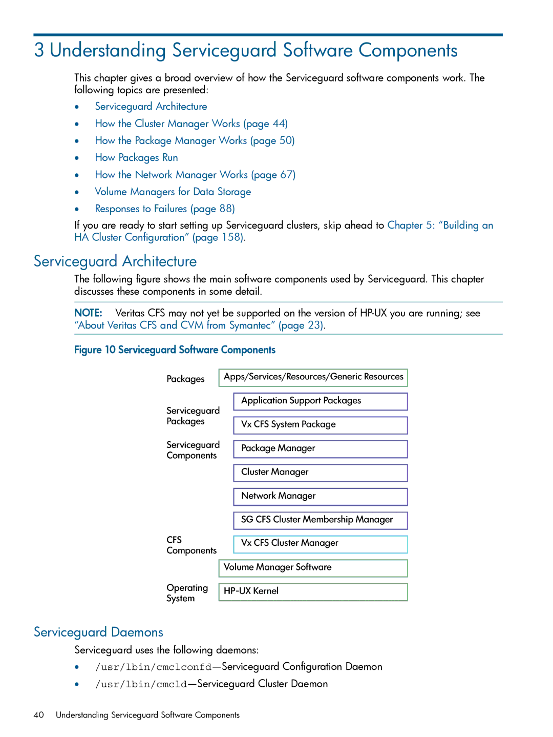 HP manual Understanding Serviceguard Software Components, Serviceguard Architecture, Serviceguard Daemons 