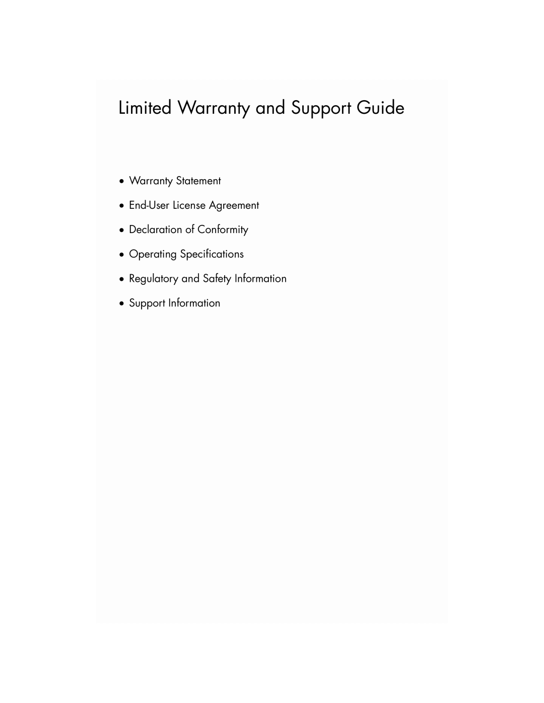 HP SG3711IL, SG3746IL manual Limited Warranty and Support Guide 