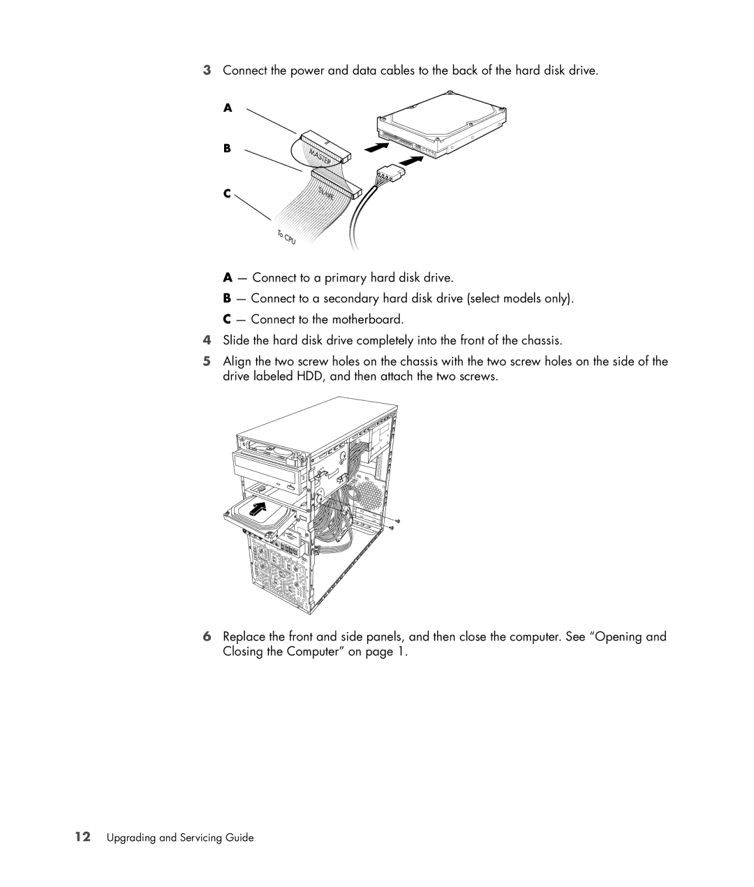 HP SG3778D manual Upgrading and Servicing Guide 