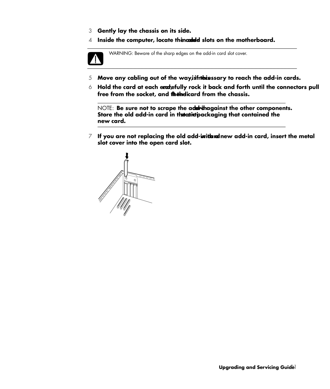 HP SG3778D manual Upgrading and Servicing Guide 