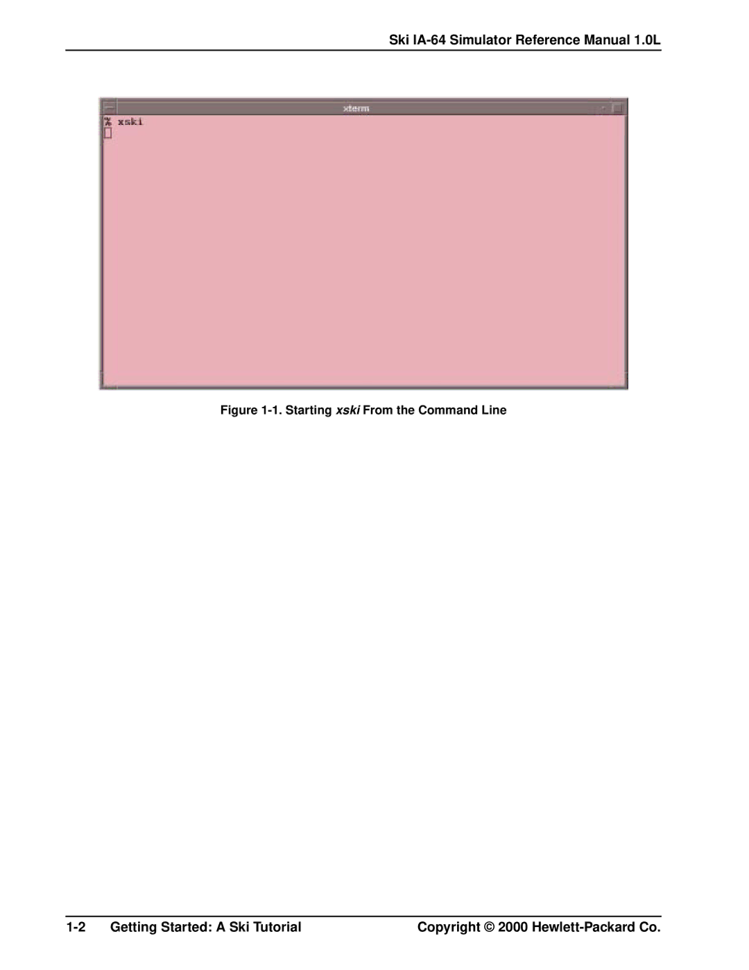HP Ski Simulator, IA-64 manual Starting xski From the Command Line 