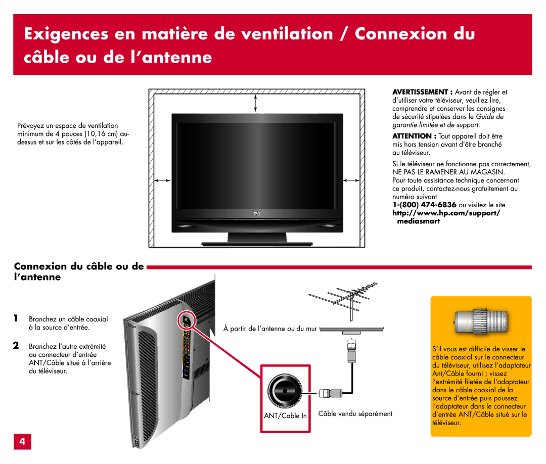 HP SL4782N 47 inch, SL4282N 42 inch manual 