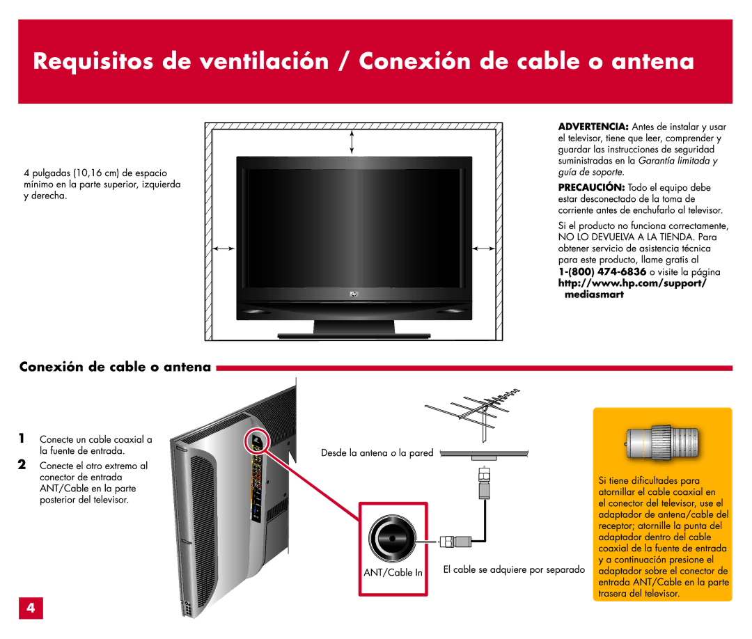 HP SL4282N 42 inch, SL4782N 47 inch manual 