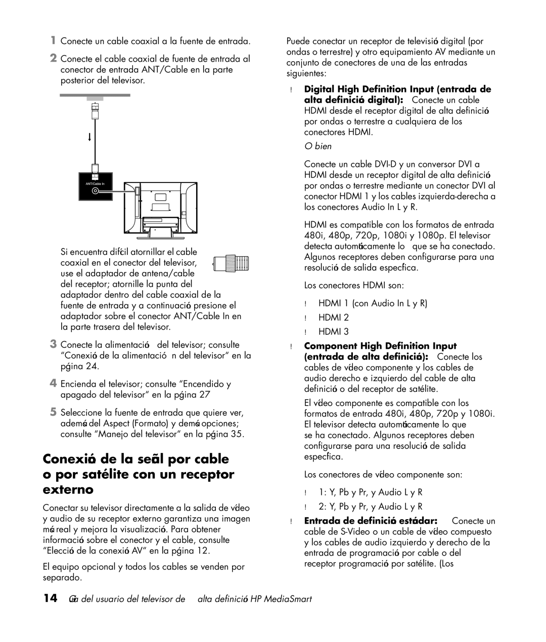 HP SL4282N 42 inch manual Bien 