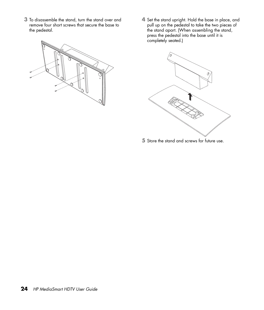 HP SL4282N 42 inch manual HP MediaSmart Hdtv User Guide 