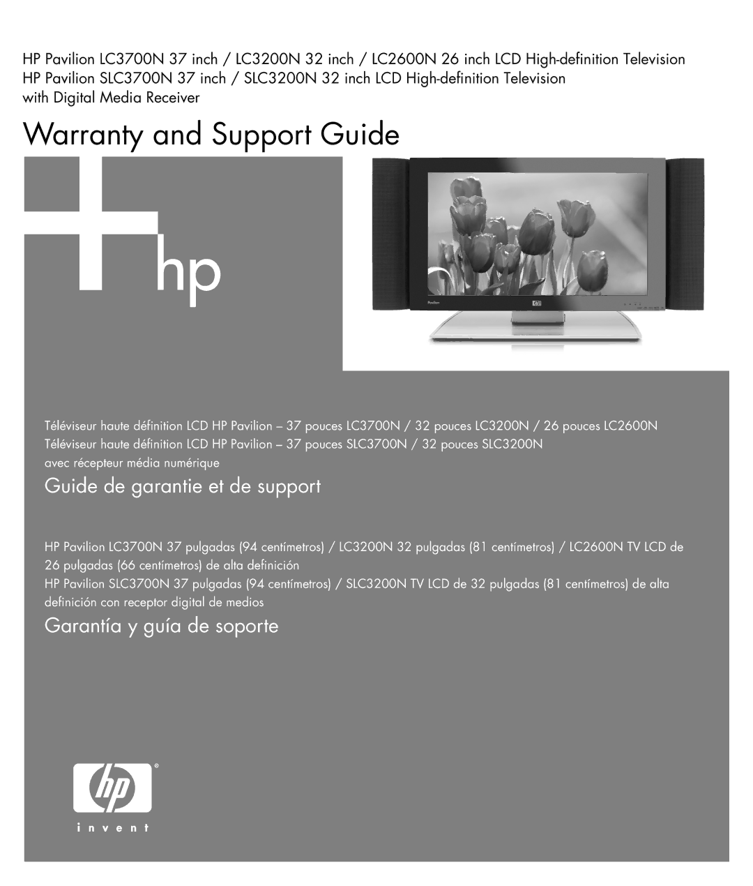 HP SLC3700N, SLC3200N manual Warranty and Support Guide 