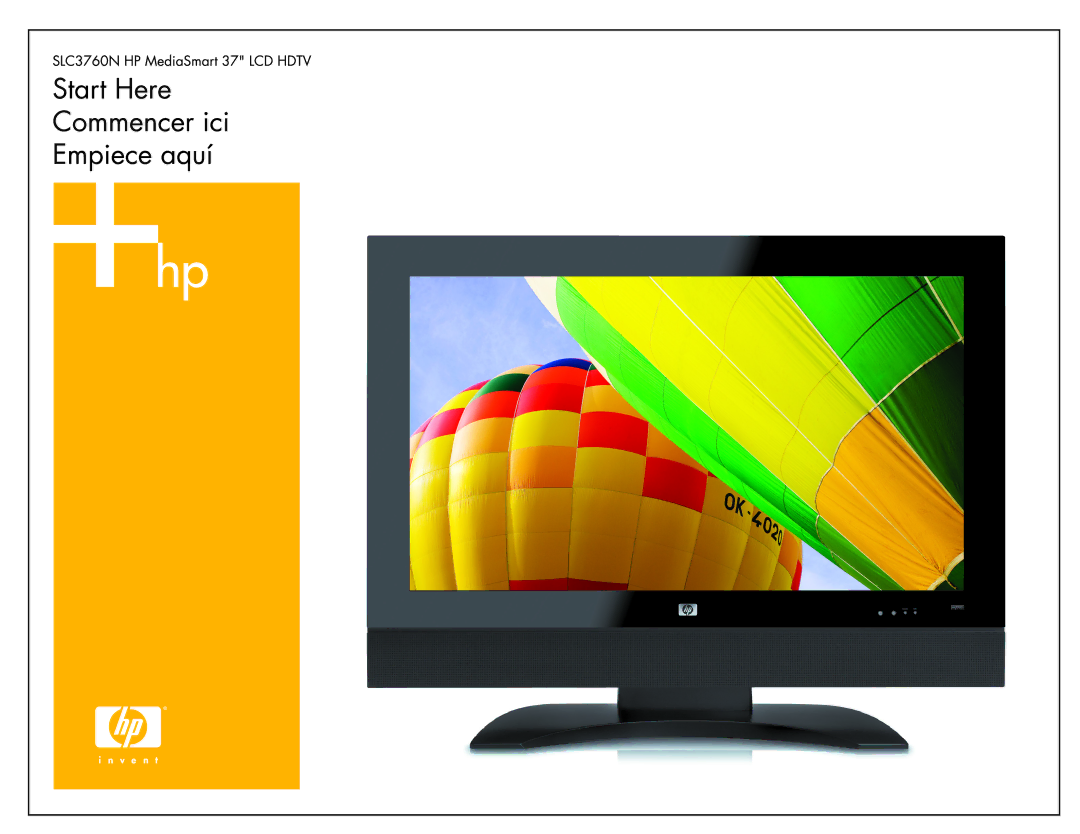 HP SLC3760N 37 inch manual HP MediaSmart Hdtv User’s Guide 