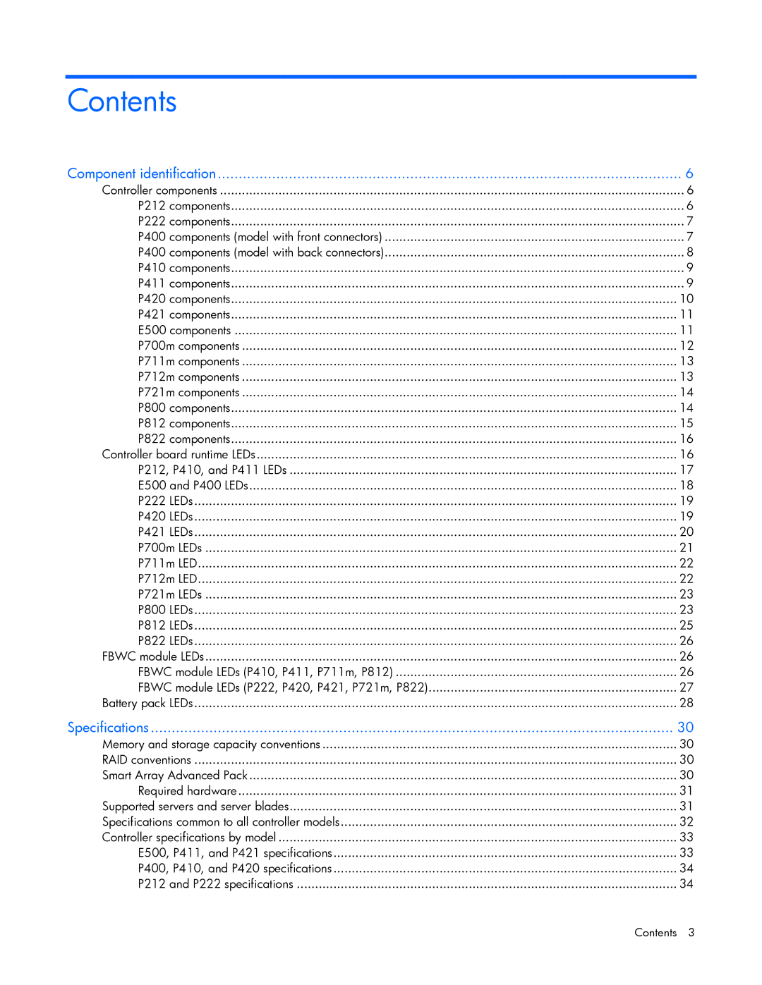 HP Smart Array Advanced Pack Software manual Contents 