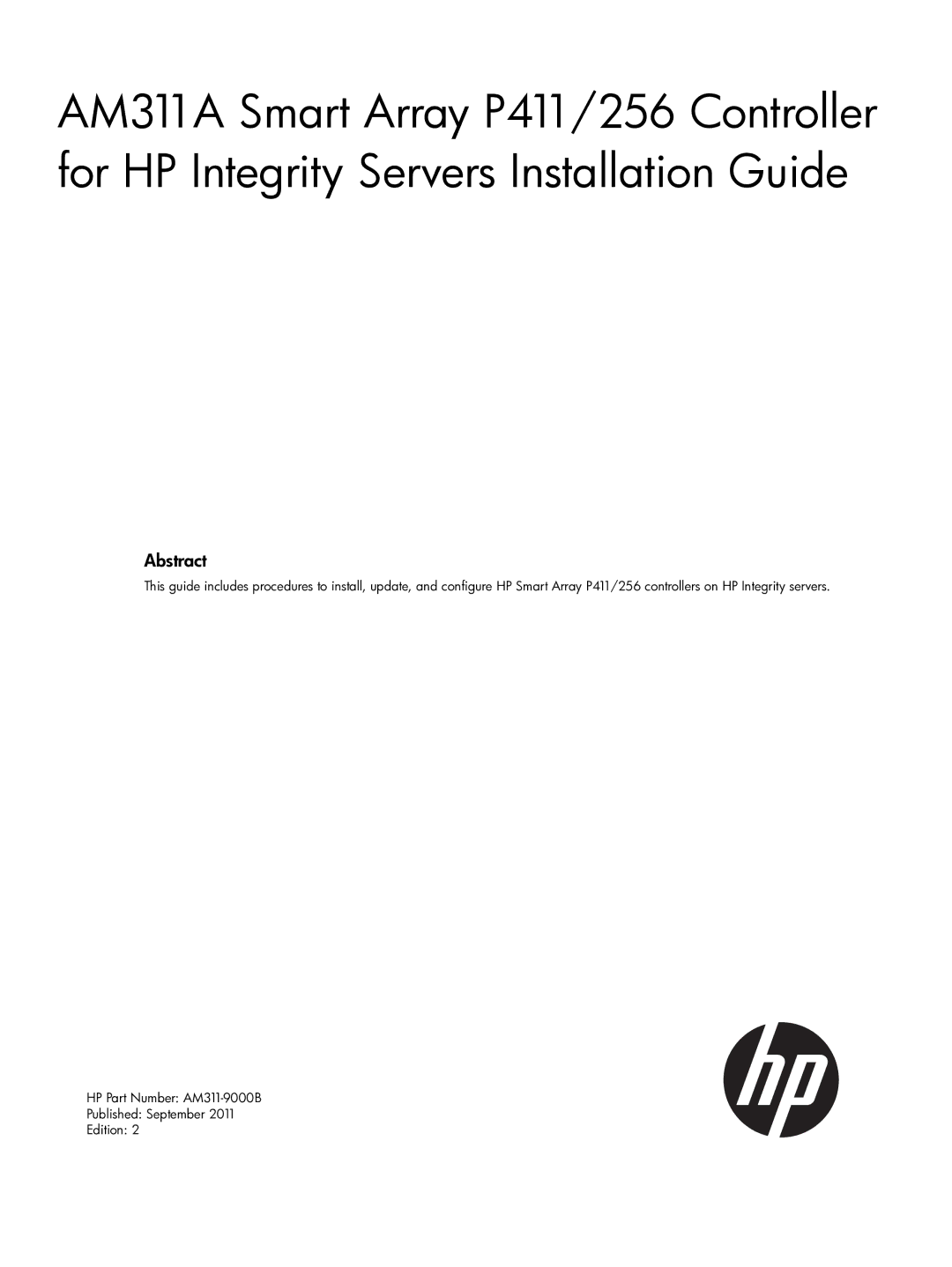 HP Smart Array (RAID) Host Bus Adapters manual Abstract 