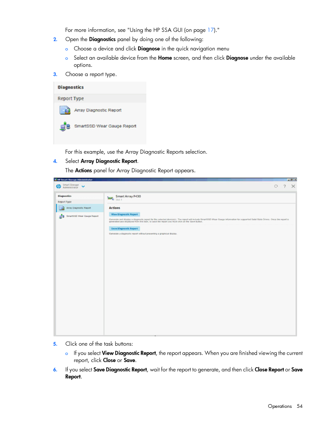 HP Smart Storage Adstrator manual Operations 